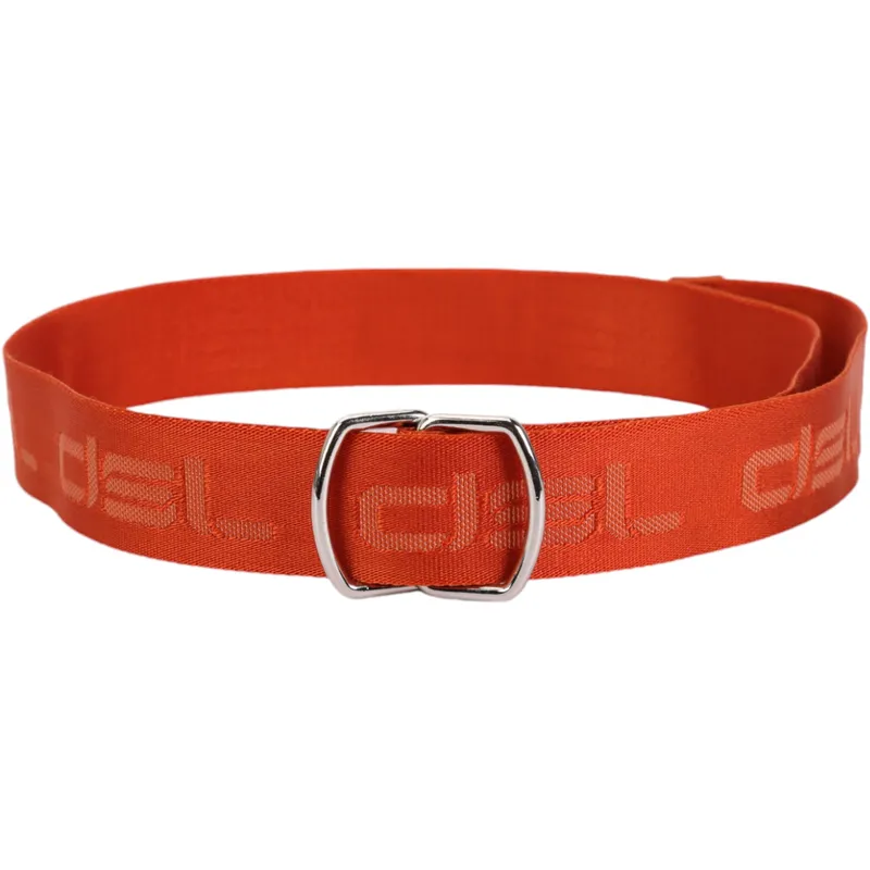 diesel b-tone mens d ring belt woven solid fabric webbing orange3