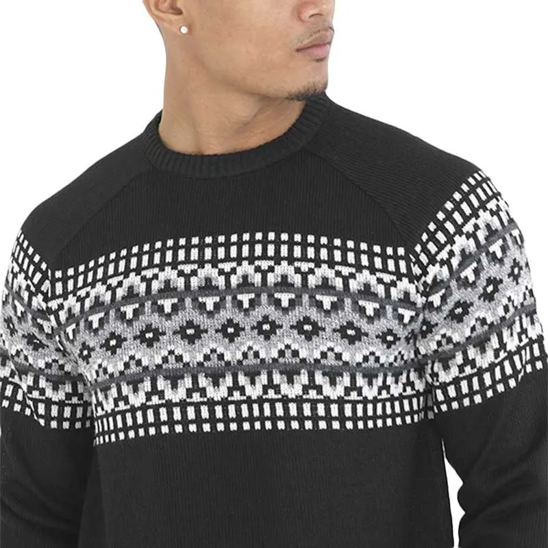 brave soul mens jumper pullover christmas sweaters jet black3