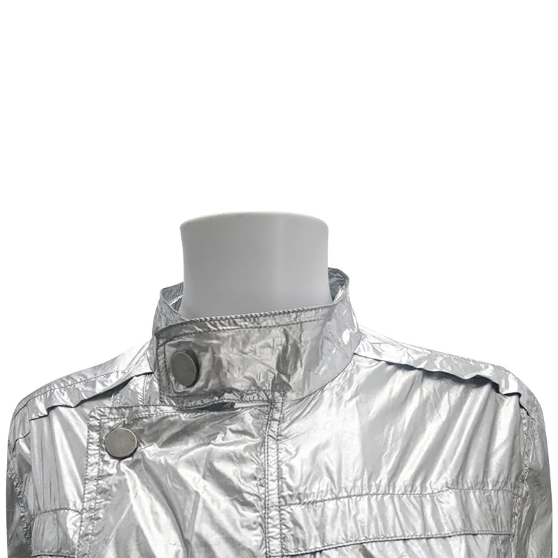diesel jat matal womens biker jackets winter coat silver3