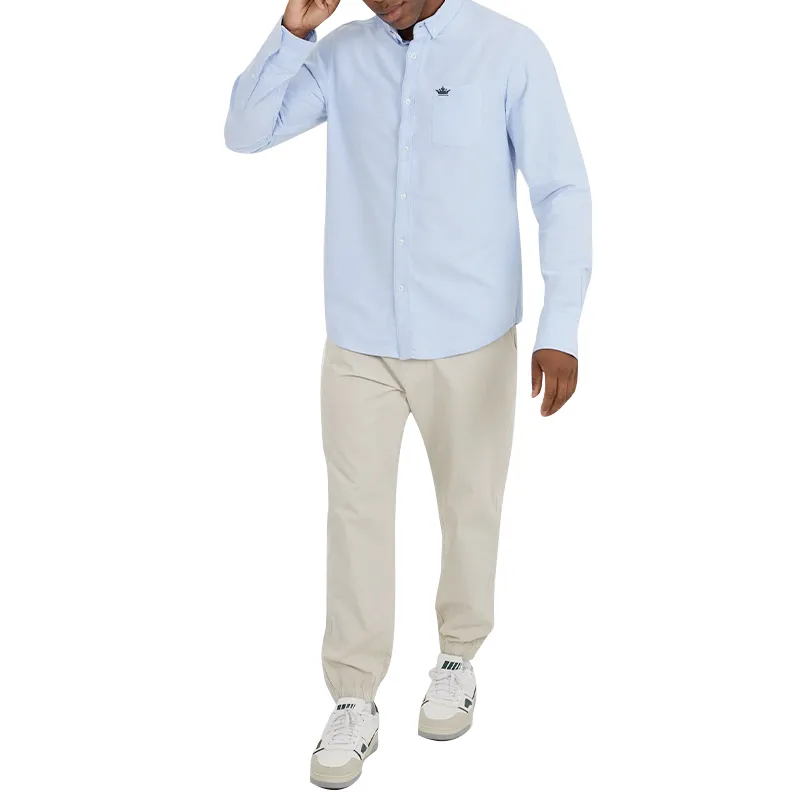 brave soul mens oxford shirt button down light blue3