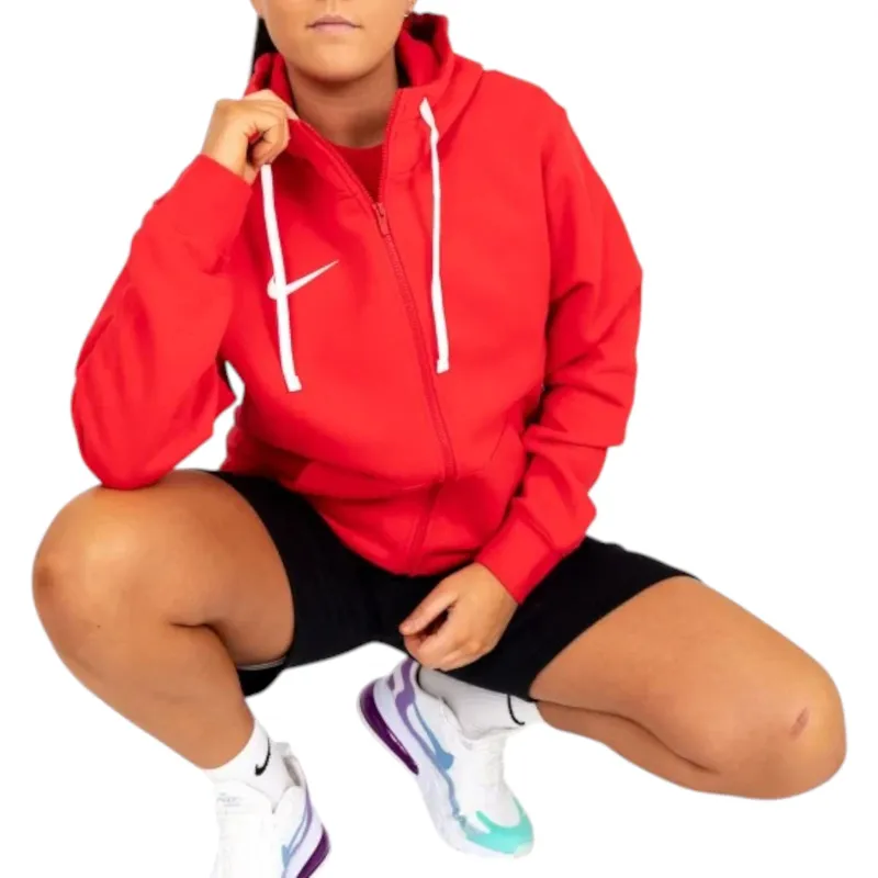 nike cw6887 mens fleece hoodie long sleeve red3