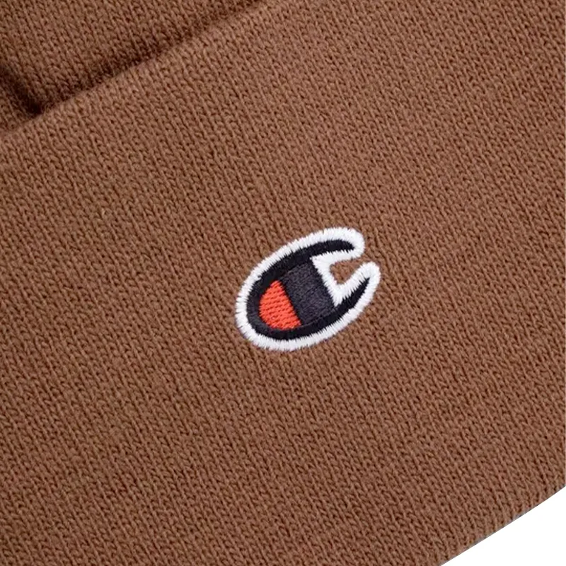 champion mens beanie hat winter thick knitted ribbed caps brown4