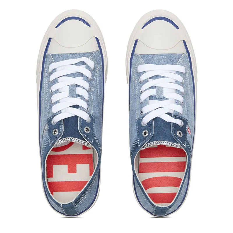 diesel s-principia low mens lace up trainers low top casual shoes blue4