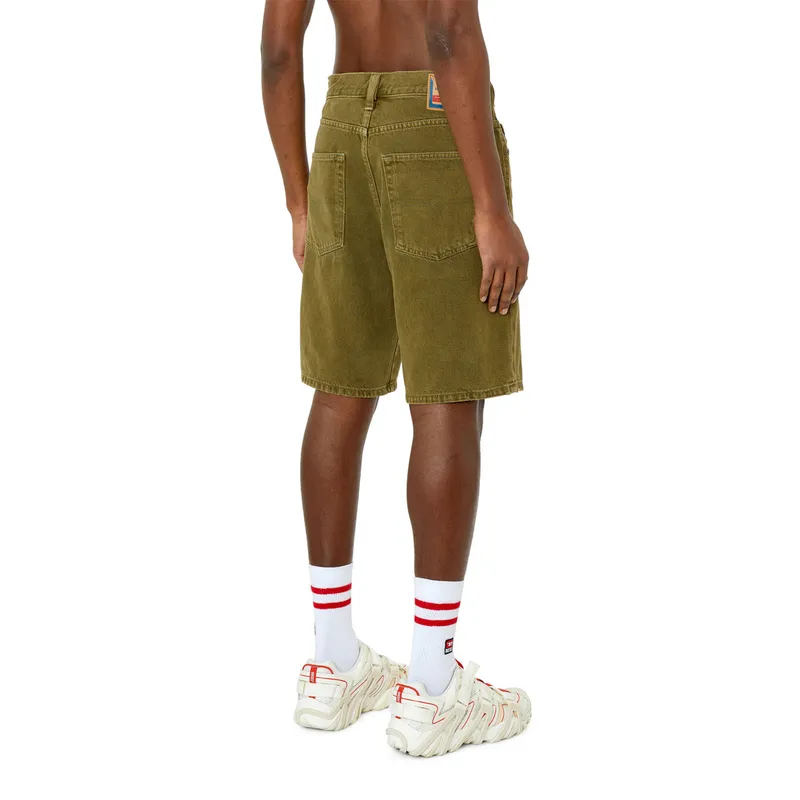 diesel regular-short mens denim shorts casual summer beachwear olive4