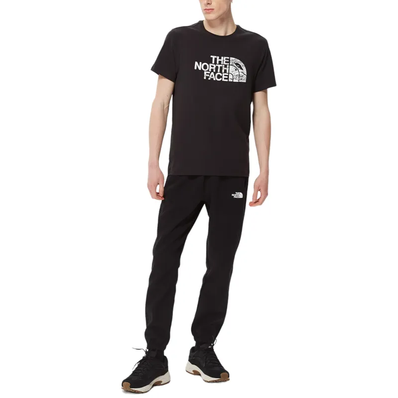 the north face mens t shirts woodcut dome soft cotton tee black4
