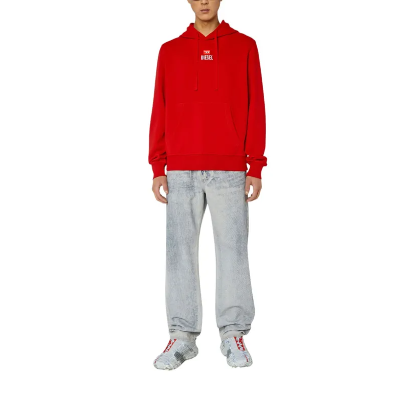 diesel s-ginn rgead mens pullover hoodie oversized red4