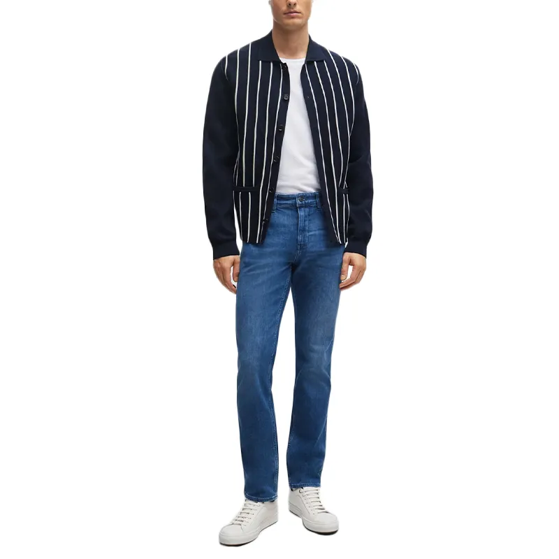 boss mens denim jeans slim fit italian cashmere touch blue4