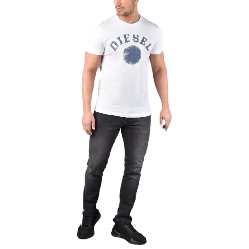 diesel t-diegor mens t shirts chalk logo cotton white tee4