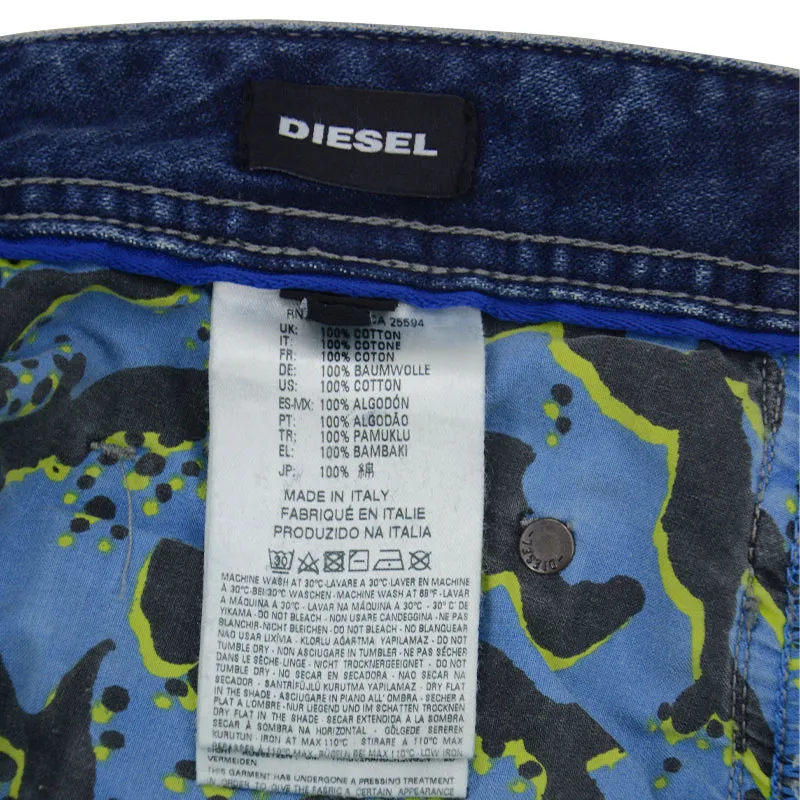 diesel d oliver 084ef mens denim shorts wide leg cotton summer blue4