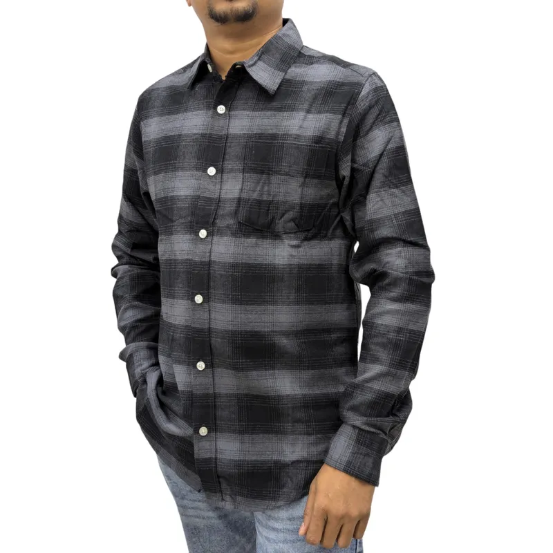regatta mens lumberjack flannel check shirt grey and black4
