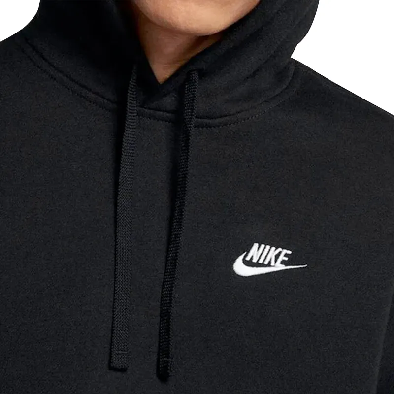 nike club mens hoodie casual sweat pullover gym top black4
