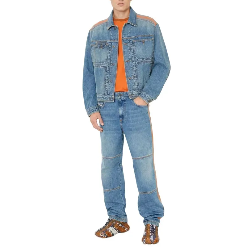 diesel d bas 0eiaw mens trucker jacket denim regular fit4