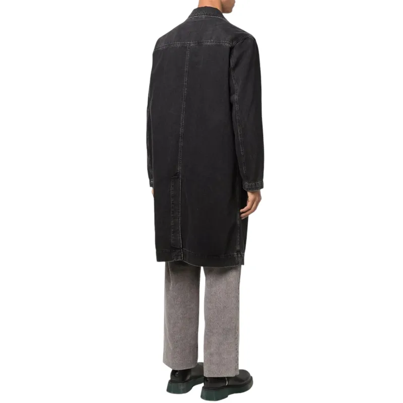 diesel d roku 09b88 mens denim trench coat relaxed fit4
