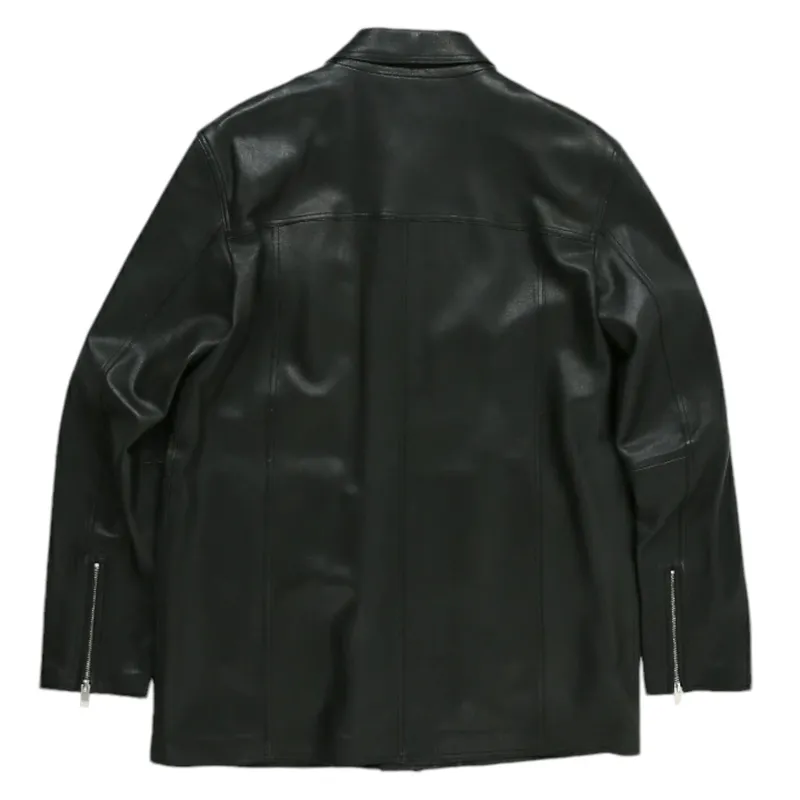 diesel l-ader 0herb mens leather jackets midi regular fit4