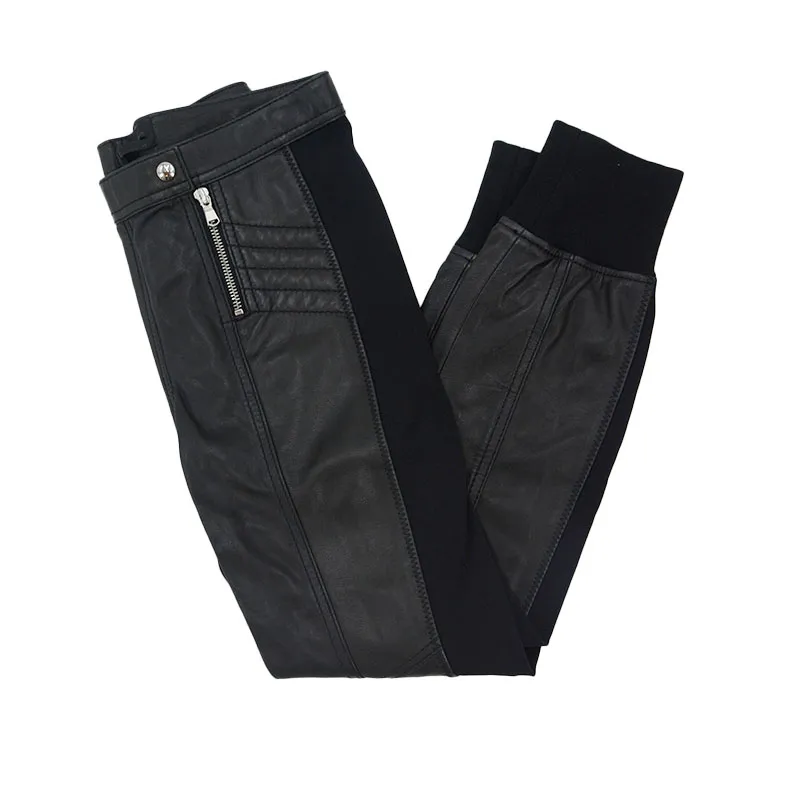 diesel black gold panters womens leather jeans slim fit trousers black4