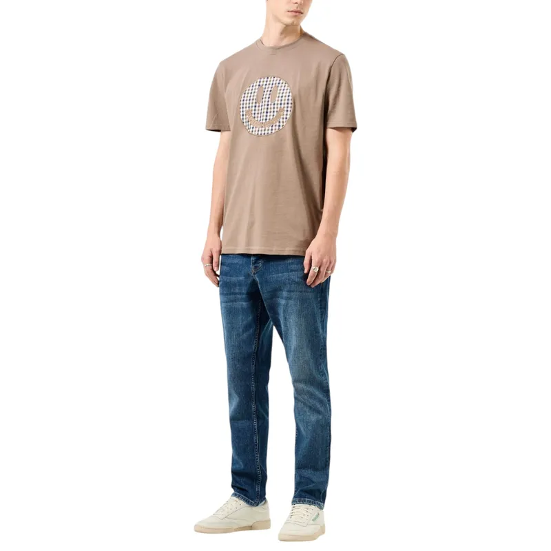 weekend offender tambay smiley mens t shirts crew neck brown4