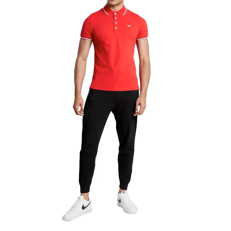 diesel t randy 0mxza mens polo t shirts short sleeve red4