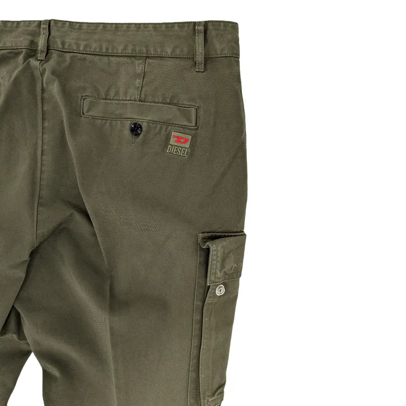diesel p-cor a10372 mens cargo trousers regular fit tapered leg cotton pant w364