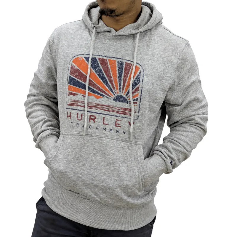 hurley mens pullover fleece hoodie regular fit grey4
