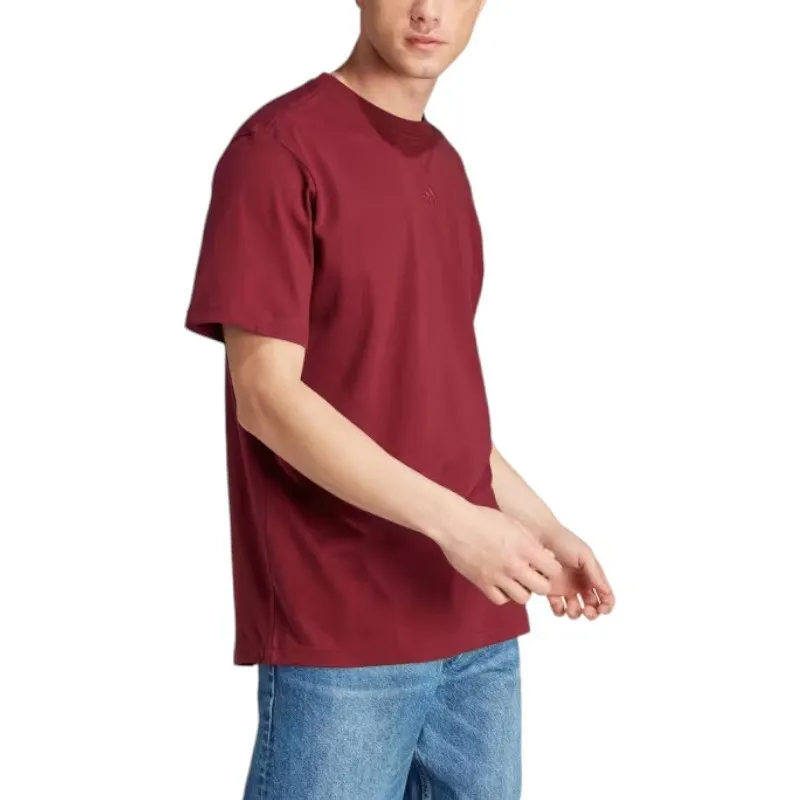 adidas ic9793 mens crew neck t shirt all season tee maroon4