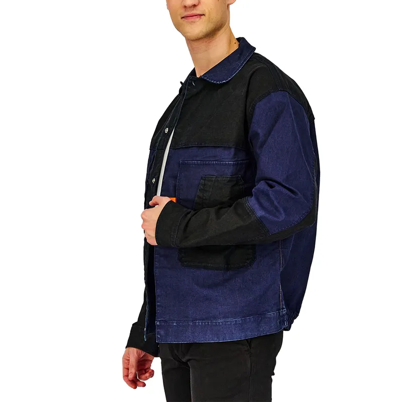 diesel d fetz 0eeaw mens trucker jacket long sleeve stretch denim jacket navy4