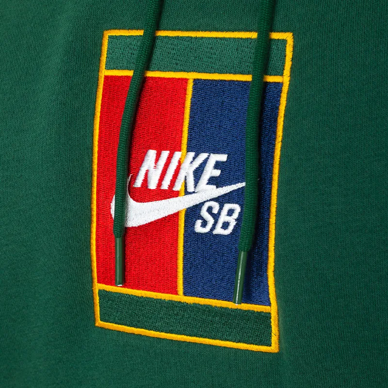 nike mens fleece hoodie green sb court logo4