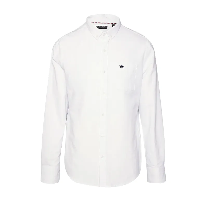 brave soul mens oxford shirt button down white4