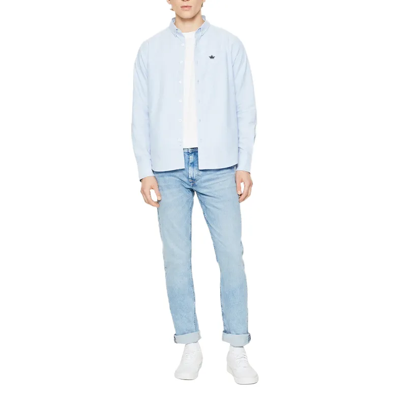 brave soul mens oxford shirt button down light blue4