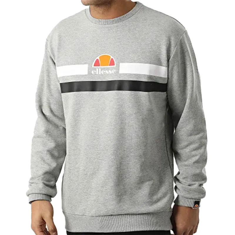 ellesse prella mens sweatshirt warm pullover top grey and black4