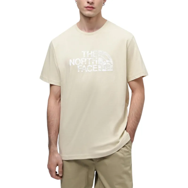the north face mens t shirts woodcut dome soft cotton tee beige5