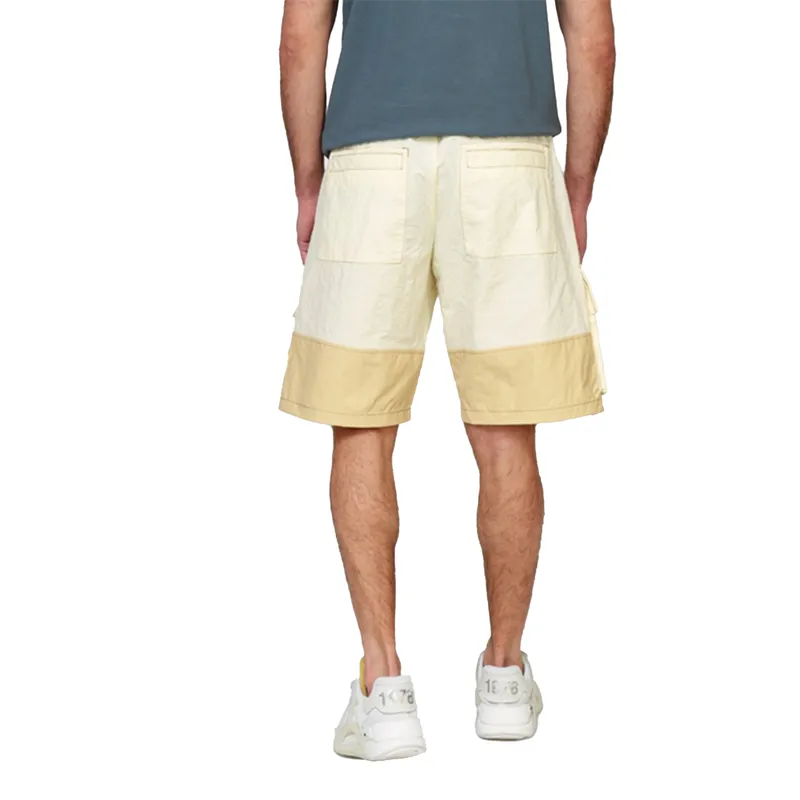 diesel p-glary-short mens cargo shorts panelled summer multi pocket cream5