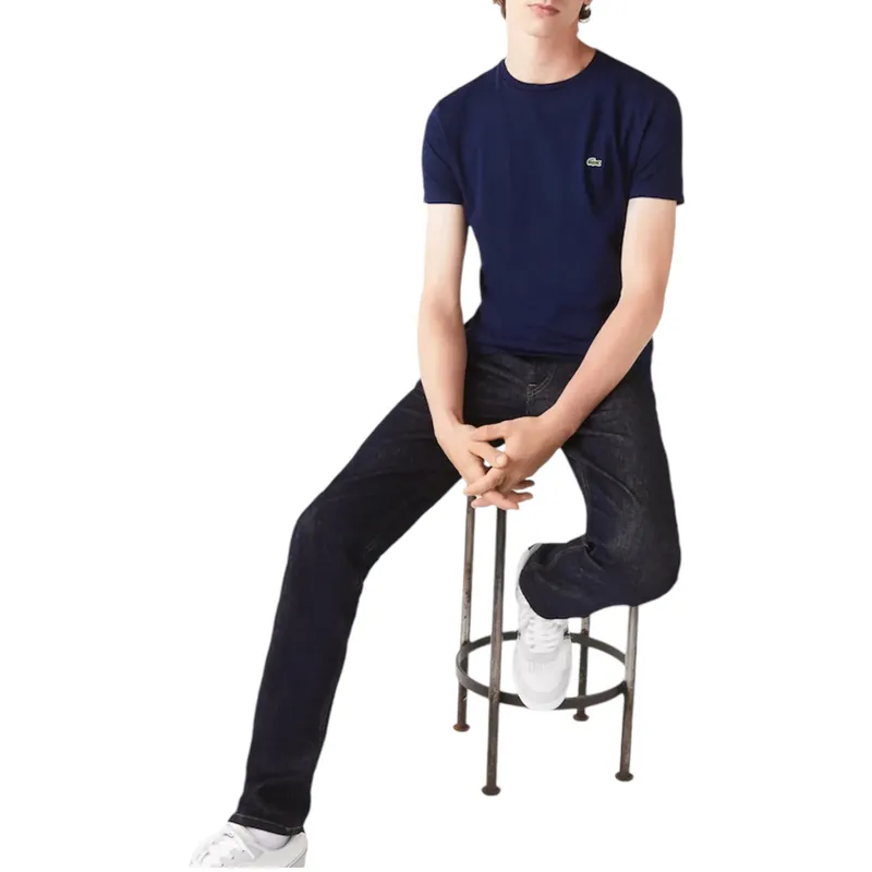 lacoste th6709 mens t shirts navy5