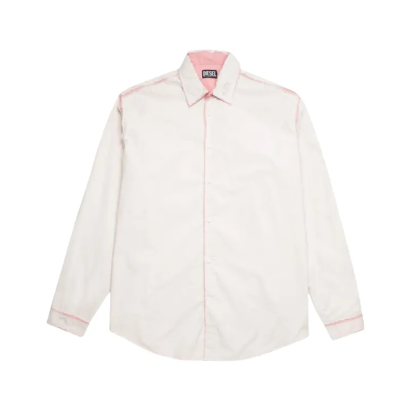 diesel s-weezer mens shirts camicia regular fit cream5