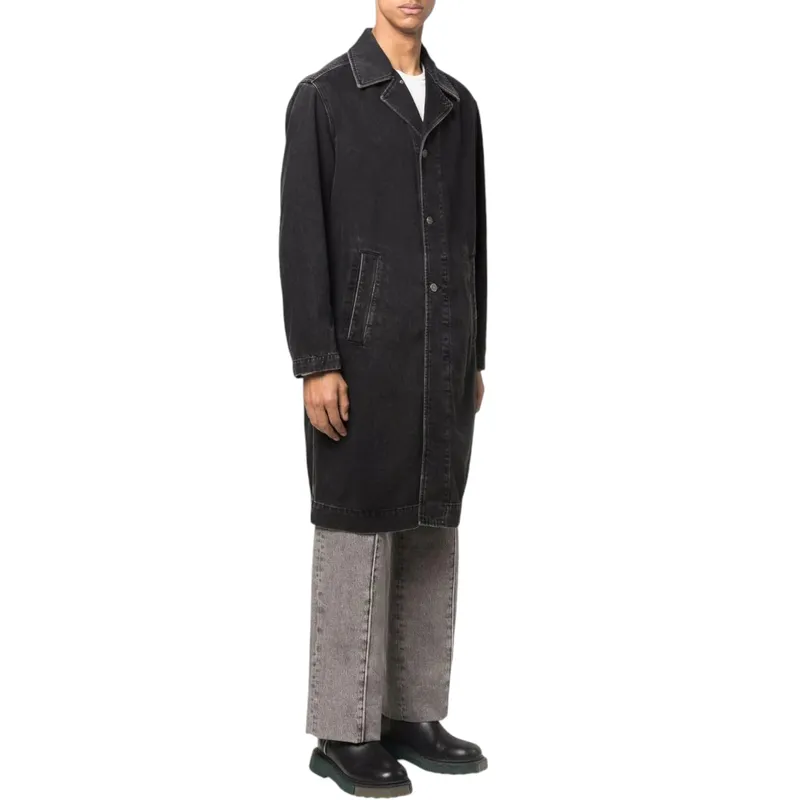diesel d roku 09b88 mens denim trench coat relaxed fit5