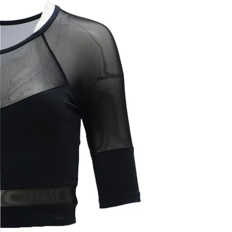baa 14 womens crop top mesh t shirt black5