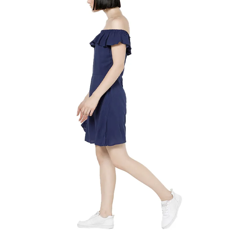 brave soul aruba women off shoulder min dress dark blue5