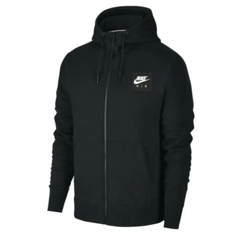nike air 886044 mens fleece hoodie club zip arm print black5