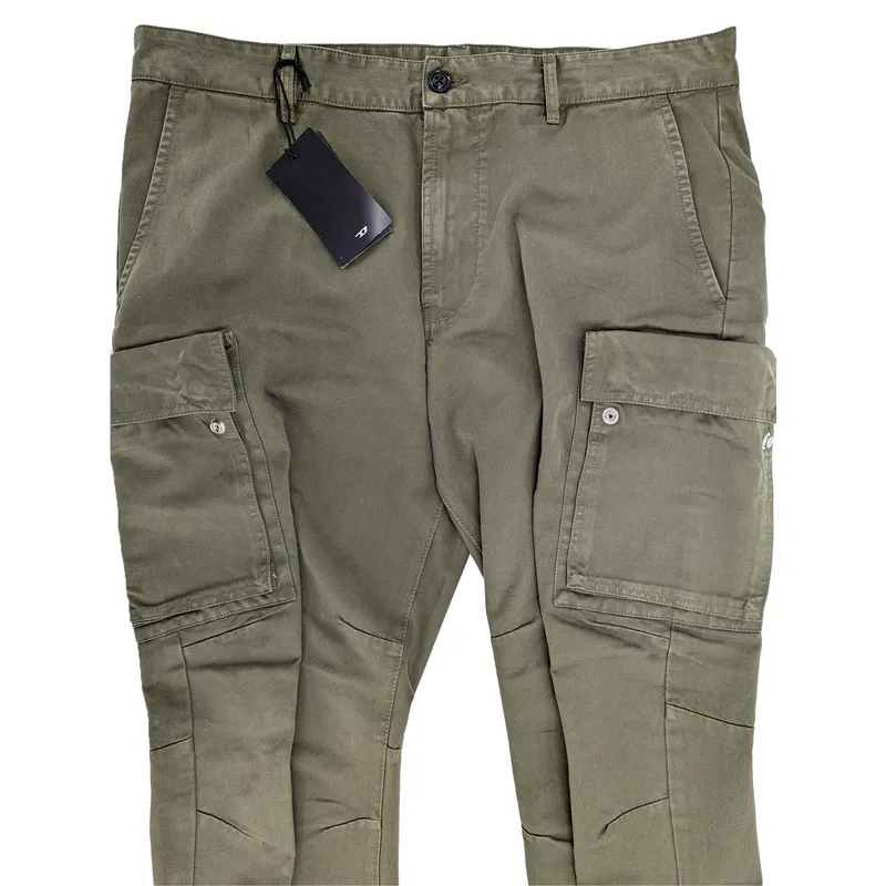 diesel p-cor a10372 mens cargo trousers regular fit tapered leg cotton pant w365