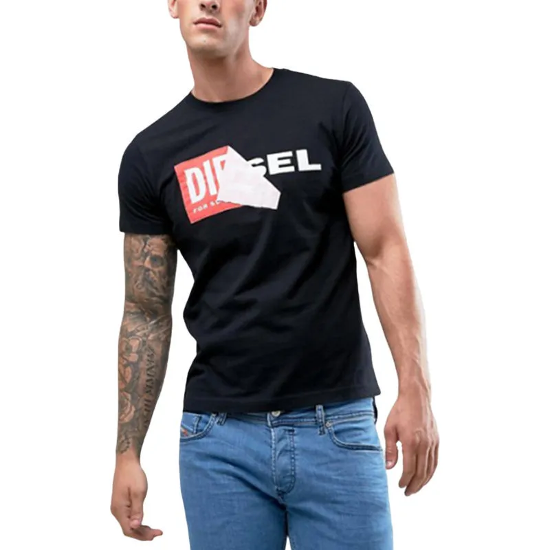 Diesel T Diego Qa Mens T-shirt Short Sleeve Crew Neck Slim Fit