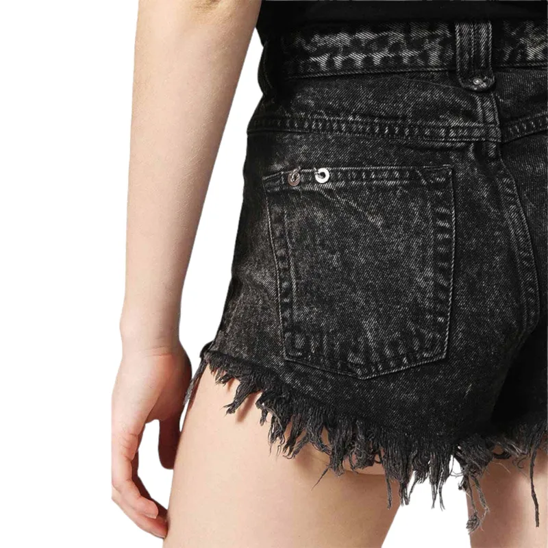diesel de ginger womens denim shorts charcoal black5