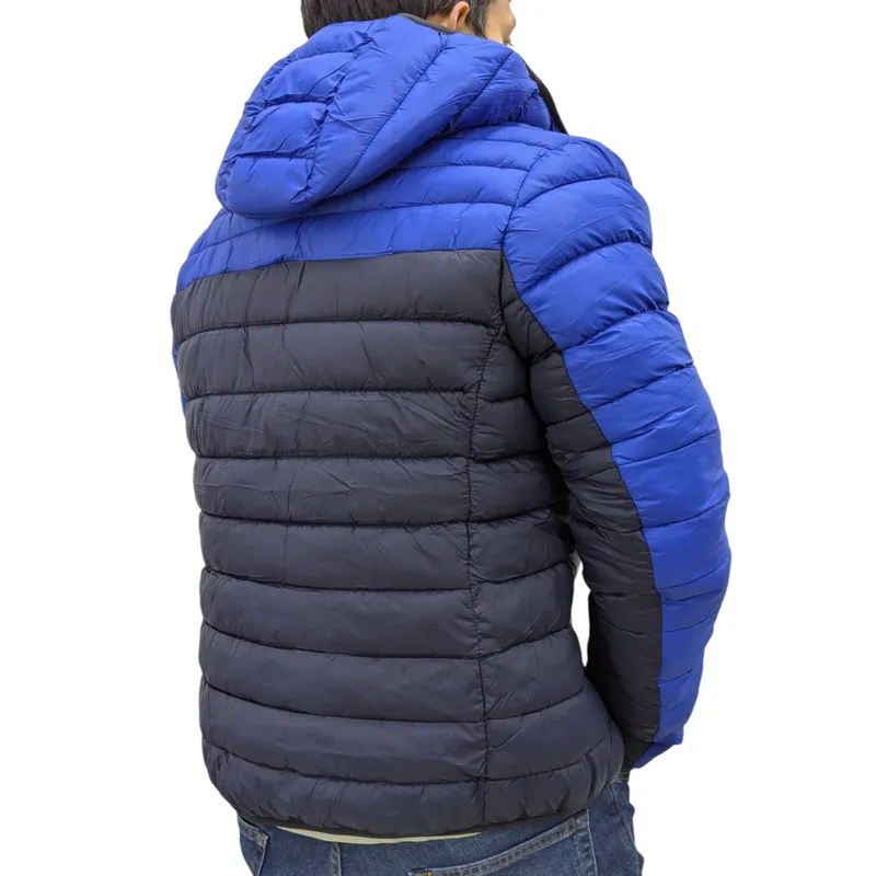 crosshatch mens puffer jacket lightweight winter quilted padded full zip blue5