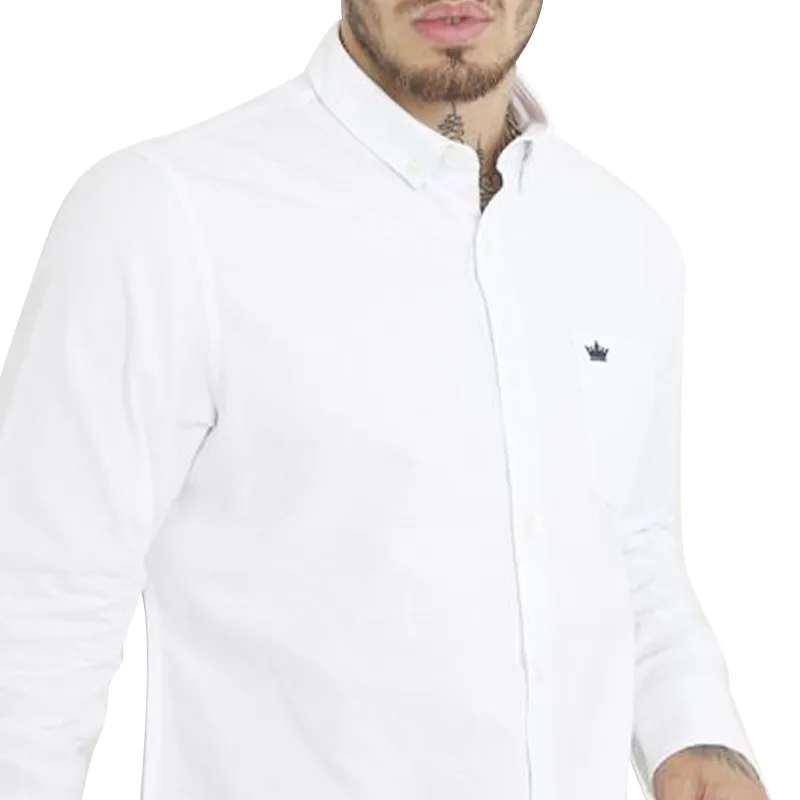 brave soul mens oxford shirt button down white5