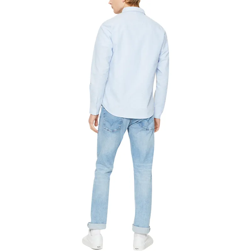 brave soul mens oxford shirt button down light blue5