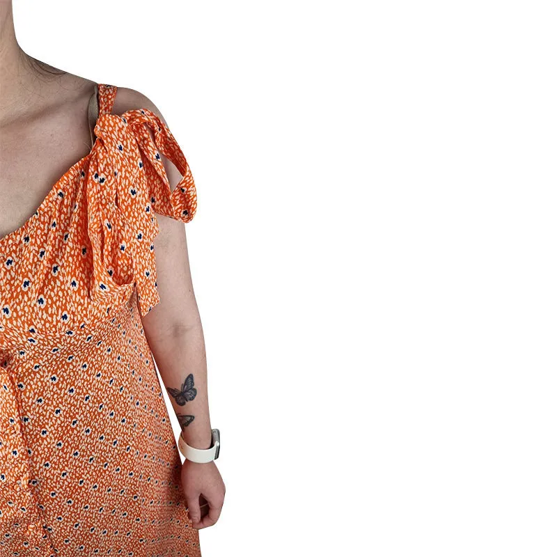 brave soul womens dress sleeveless casual party tops orange dress5