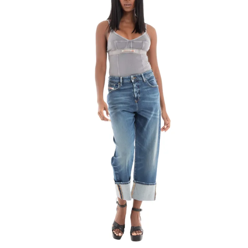 diesel 1999 007l1 womens denim jeans loose fit blue pants6