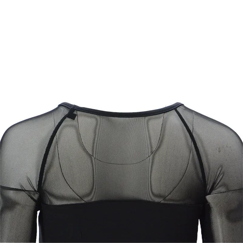 baa 14 womens crop top mesh t shirt black6