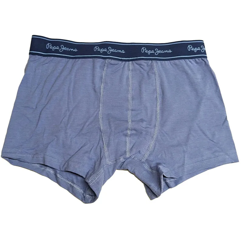 pepe jeans london pmu10160 mens trunk boxer 2 pack underwear grey,sky blue 6