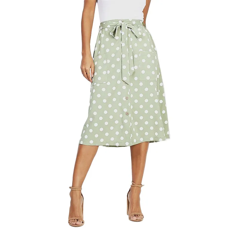 brave soul mora womens midi skirts stretch light green6
