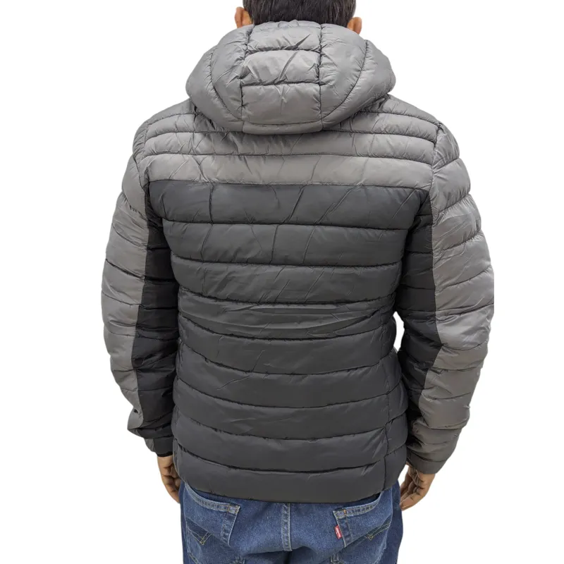 crosshatch mens puffer jacket lightweight winter quilted padded full zip black6