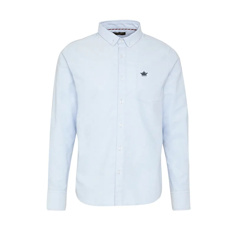 brave soul mens oxford shirt button down light blue6